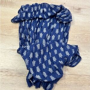 Vera Bradley Fringe Scarf Marine Turtles Blue